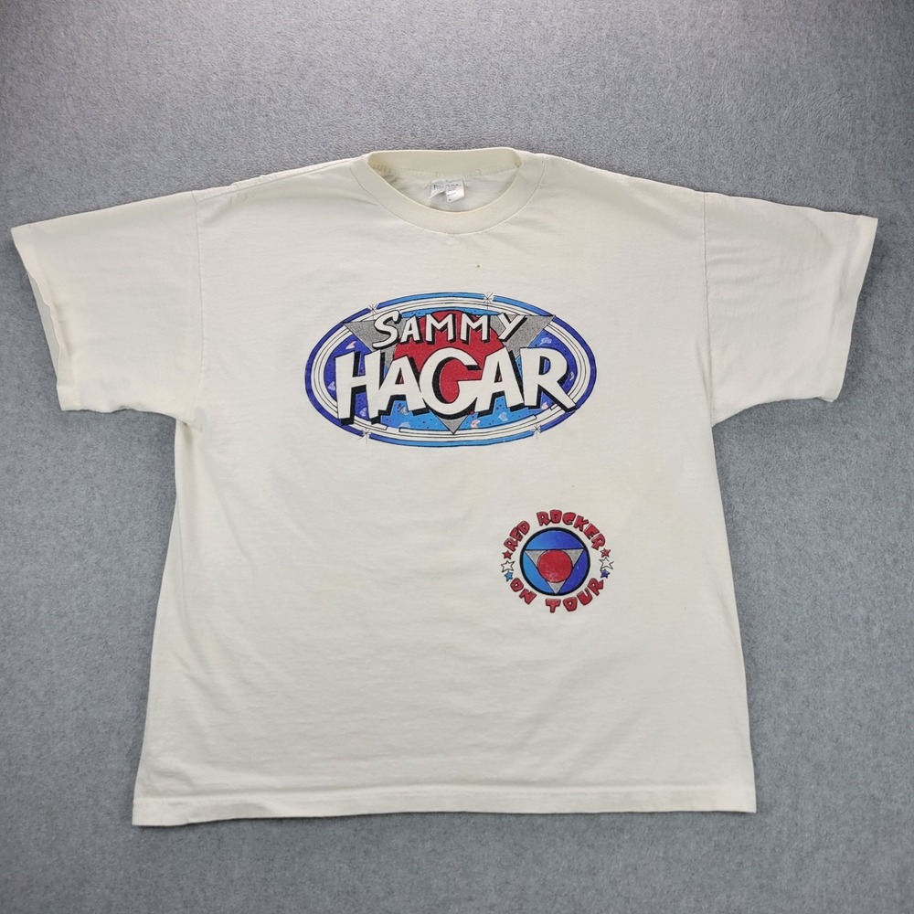 Vintage Sammy Hagar Red Rocker Tour T Shirt Mens XL USA Single Stitch‎ 90s 80s